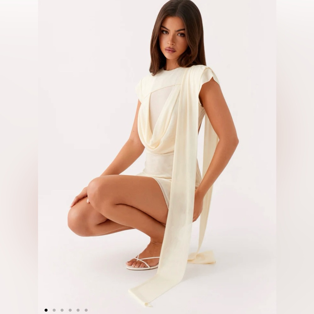 Peppermayo Cream Mini Dress